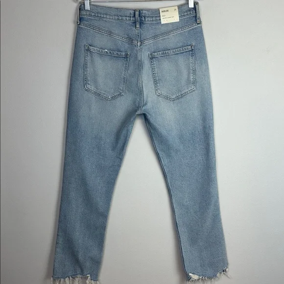 NWT Agolde Riley High Rise Straight Crop Jeans in Bitter Size 29 Cotton Stretch - Picture 10 of 16